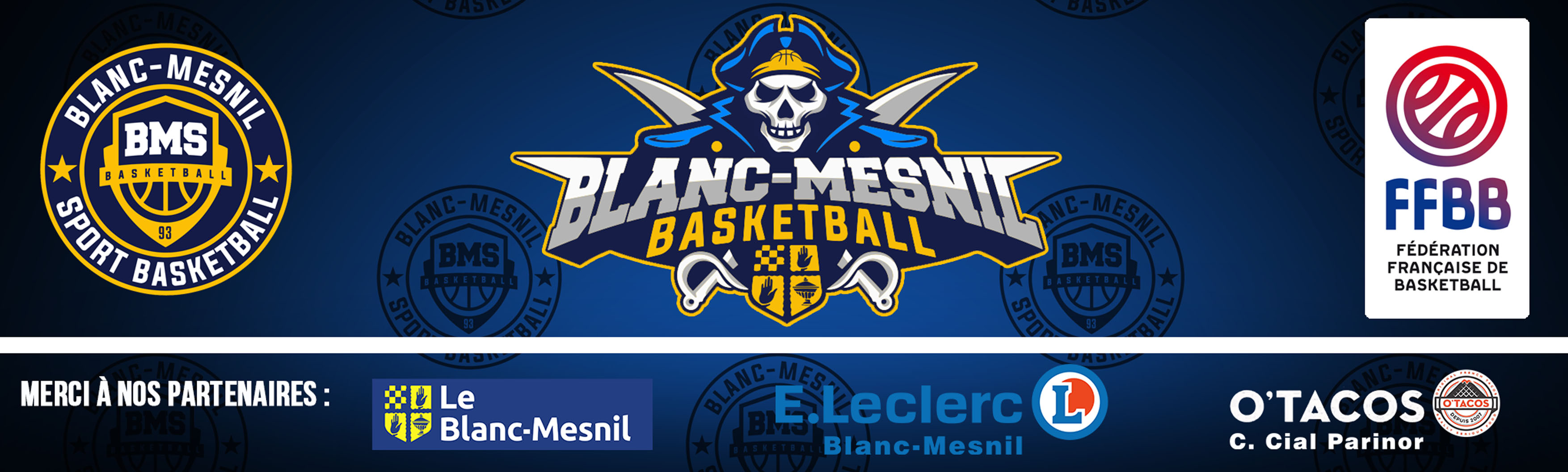 Banner logo Blanc-Mesnil Sport Basketball